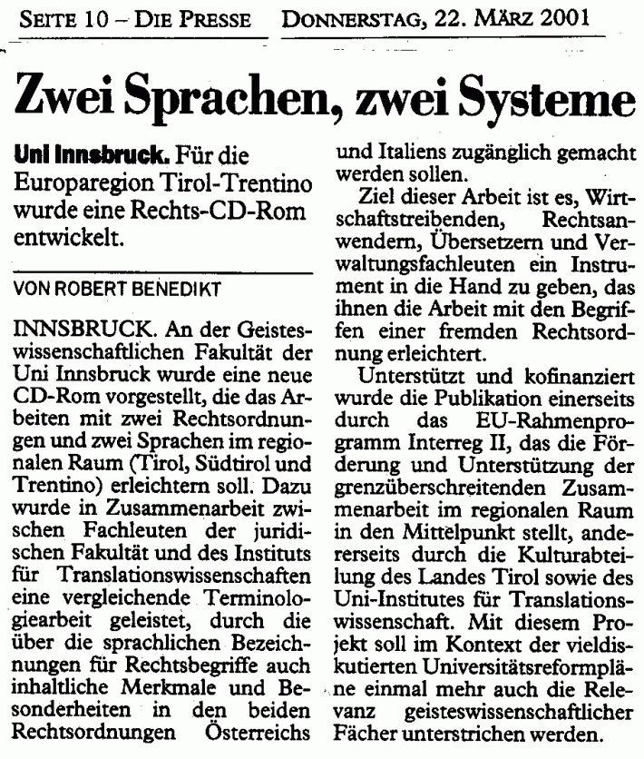 Die Presse 22.03.2001